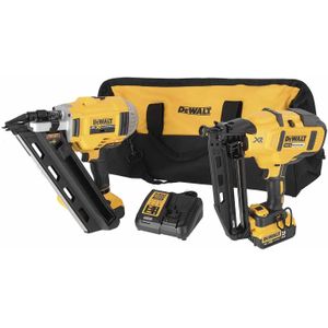 DeWalt DCK2046P2 | Comboset | DCN660 Afwerkingstacker | 16GA | DCN692 Stripnageltacker | 18V | 5.0Ah | LI-Ion accu in tas - DCK2046P2-QW