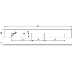 ASSA ABLOY DCA275 Montageplaat voor deurdranger DC700CM 5 mm | kleur zilver EV1. - A000301825