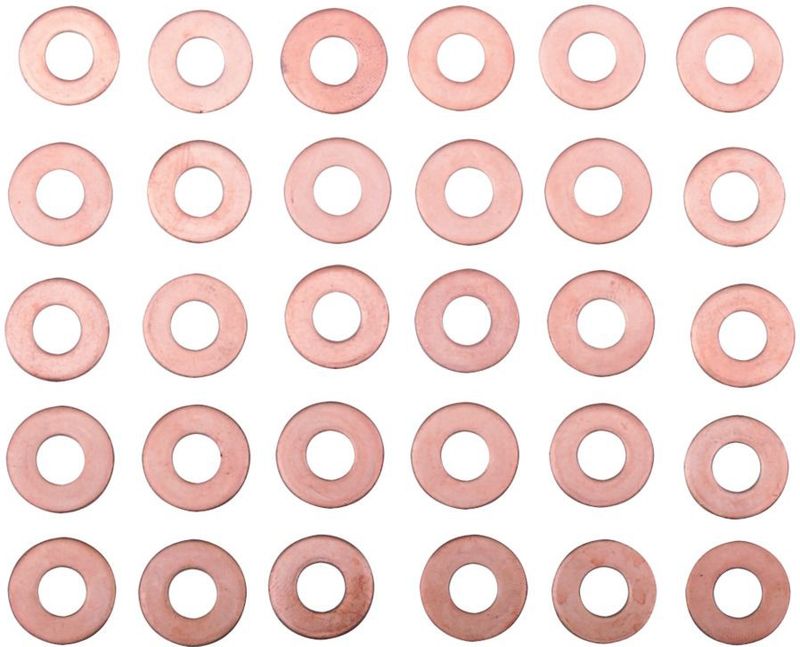 Bahco - BE1305P450WS06 - Sets van 30 Ringen voor Injectoren - 15 mm x 7.5 mm x 3 mm - Koper