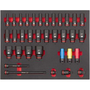 Milwaukee Foam Inlay | 1/2" Doppenset | 34-delig - 4932493394