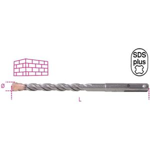 Beta Hamerboren met SDS-plus aansluiting, gefreesde schacht met hardmetalen snijplaten 419 8X210 - 004190034