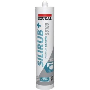 Soudal Silirub+ S8100 Neutraal | Sanitairkit | Heldergrijs | 300 ml - 137417