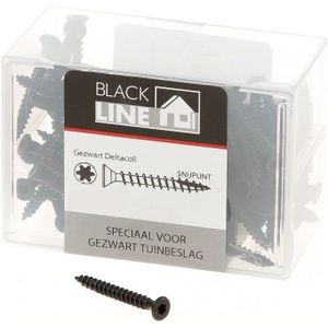 Blackline Spaanplaatschroef Hcp Zwart Pk Torx TX20 +Snijpunt 4.0X70/42 | 100 stuks - 6904.20.14070