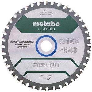 Metabo Accessoires Cirkelzaagblad | Steel Cut Classic | 165x20mm | Z40 FZFA/FZFA 4°/B - 628651000