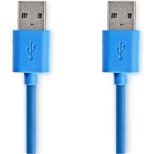 Nedis USB-Kabel | USB-A Male | USB-A Male | 5 Gbps | 2 m | Blauw | 1 stuks - CCGP61000BU20 CCGP61000BU20