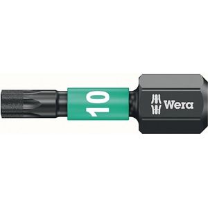 Wera Bit | T10 lengte 25 mm | 1/4 inch C6,3 | impaktor, DC | box met 10 bits | 1 stuk - 05157628001 05157628001