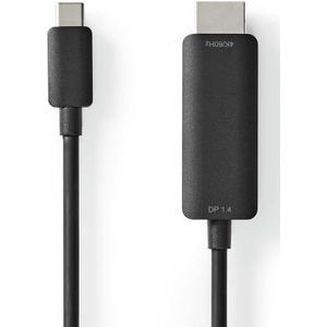 Nedis USB-C Adapter | USB-C Male naar HDMI | 2 m | 1 stuks - CCGB64655BK20 CCGB64655BK20
