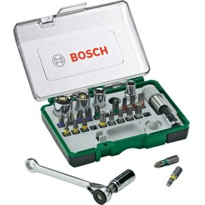 Bosch Accessoires 27-delige ratelset en Schroevendraaier - 2607017160
