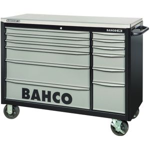 Bahco Gereedschapswagen 'classic' C75 53" met 12 lades | extra breed | zwart-grijs | 1016 mm x 501 mm x 1440 mm - 1471KXXL12BKTSS