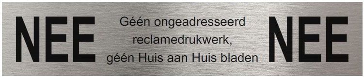 Stoer! Nee/Nee Plaatje Rvs Zelfklevend - 45005520