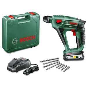 Bosch Groen Uneo Maxx 18V Li-Ion accu SDS-Quick boorhamer set in koffer met 1 x 2,5Ah accu - 060395230F