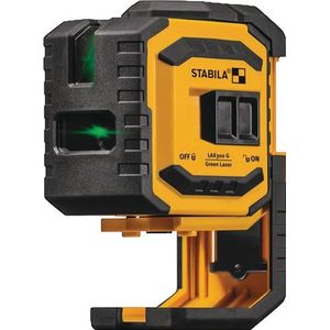 Stabila LAX 300G Kruislijnlaser Groen | 30 m | ± 0,3 mm/m | 1 stuk - 19033 - 19033