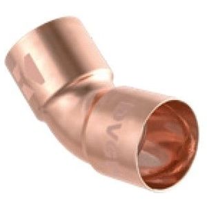 Kirchhoff Koperbocht 45°, blank, 18 mm, 2 sockets (5041) - 989113055