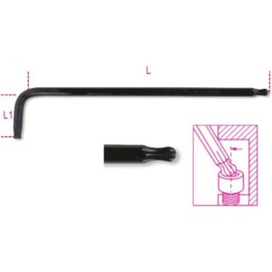 Beta Haakse stiftsleutels met kogelkop, lang model, voor Torx schroeven 97BTXL 15 - 000970315