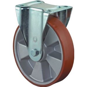 BS Rollen Bokwiel voor zware lasten | wiel-d. 125 mm draagvermogen 450 kg | gegoten polyurethaan | 135 mm 110 mm | 1 stuk - L610.B90.125 L610.B90.125