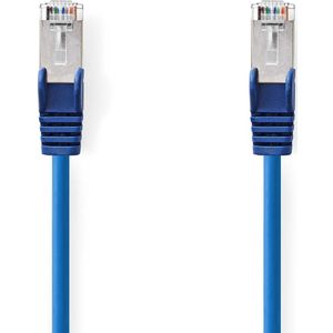 Nedis CAT5e Netwerkkabel | SF/UTP | RJ45 Male | RJ45 Male | 3.00 m | Rond | PVC | Blauw | Label - CCGL85121BU30