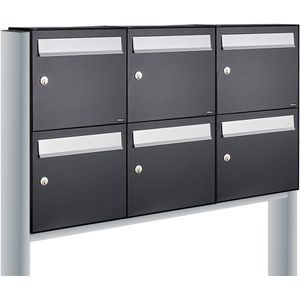 Allux - Flow Set 3-Breed 2-Hoog Op Statief - Zwart - Brievenbussysteem