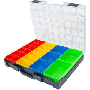 Zevim - Kunststof Assortimentskoffer - Assorti - 23 Inzetbakjes - Extra Sterk