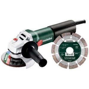 Metabo WQ 1100-125 SET | Haakse Slijper | 125mm | 1100 W | met snelspanmoer 610035920