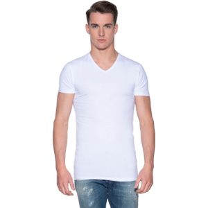 Slater Stretch Heren T-shirt V-hals 2-pack