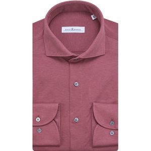 Dutch Dandies - Knitted Slim Fit - Overhemd - Donkerblauw - Lange Mouwen