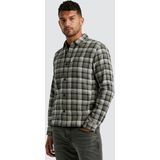 Cast Iron - Casual Overhemd - Grijs Geruit - Lange Mouw