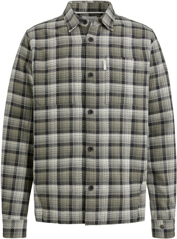 Cast Iron - Casual Overhemd - Grijs Geruit - Lange Mouw