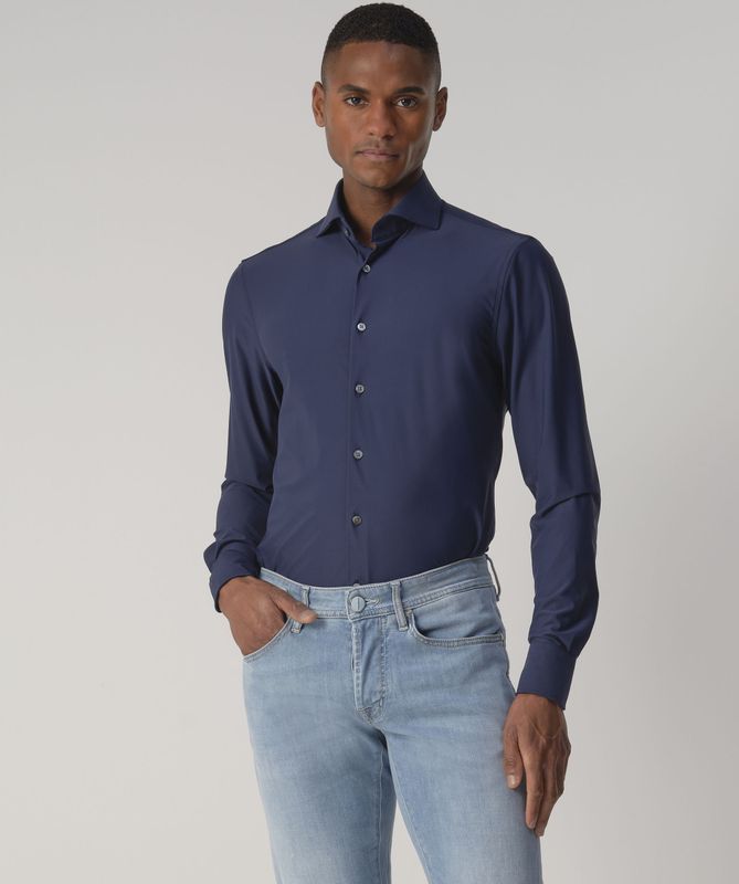Dutch Dandies Windsor solid overhemd met lange mouwen