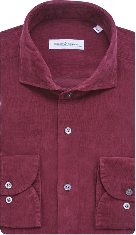 Dutch Dandies - Casual Overhemd - Donkerrood - Lange Mouwen