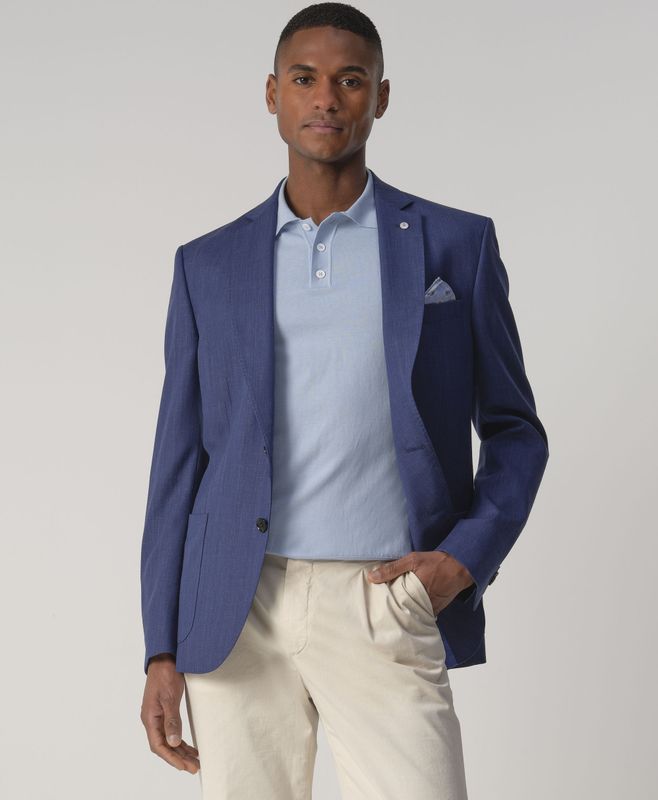 Dutch Dandies - Sorrento - Colbert - Blauw - 100% Linnen