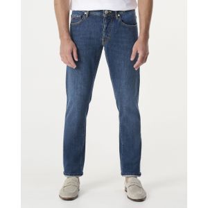 Tramarossa - Leonardo - Heren Jeans - Diepblauw - Slim Fit - 5-Pocket Design