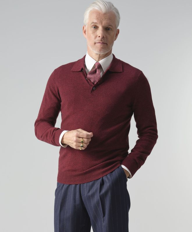 Dutch Dandies Arno kantelberg polo met lange mouwen