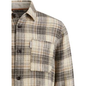 Cast Iron - Casual Overhemd - Bruin - Katoen/Viscose