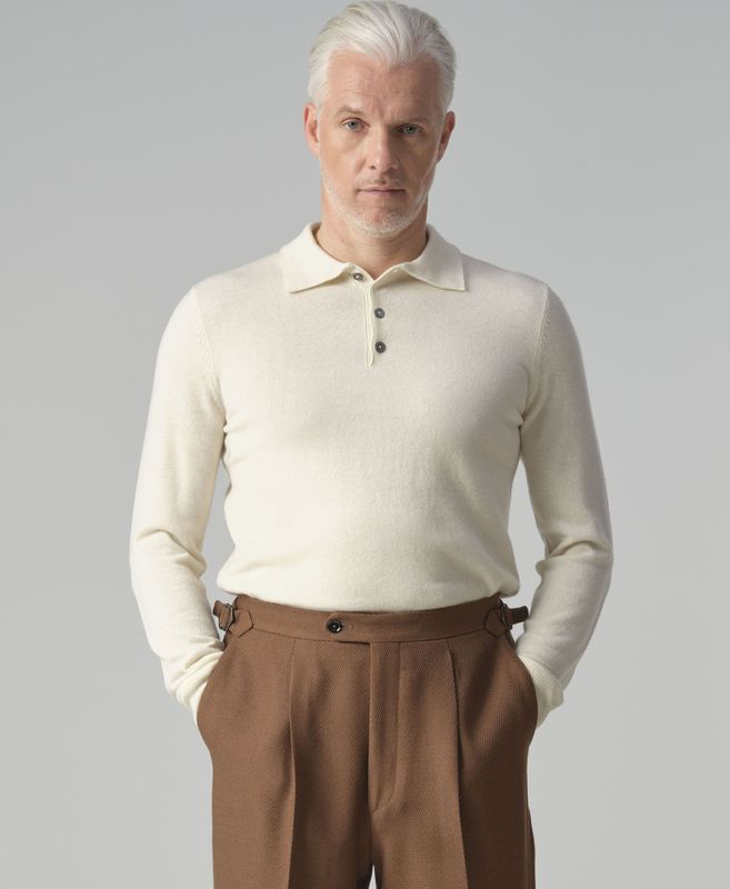 Dutch Dandies Arno kantelberg polo met lange mouwen