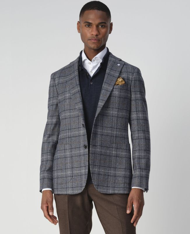 Dutch Dandies - Devon - Colbert - Blauw - 100% Wol