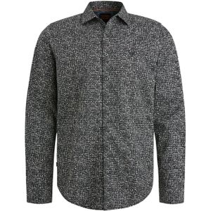 PME Legend - Casual Overhemd - Zwart - Lange Mouw