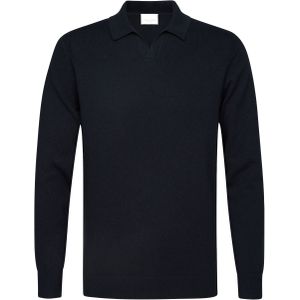 Profuomo - Polo - Donker Blauw - Relaxed Fit - Hoogwaardig Katoen