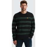 PME Legend - Gebreide Pullover - Katoenmix - Ronde Hals - Labelpatch