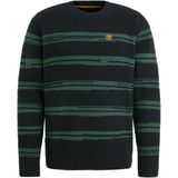 PME Legend - Gebreide Pullover - Katoenmix - Ronde Hals - Labelpatch
