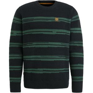 PME Legend - Gebreide Pullover - Katoenmix - Ronde Hals - Labelpatch