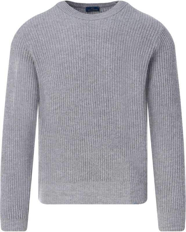 Paul & Shark - Ronde Hals - Trui - Grijs - Fijngebreid