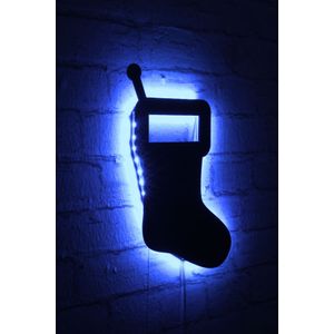 Brandhout LED-verlichting | Zwarte basis | 60 LED&#039;s/m | 375 cm snoer | 19x35 cm | Blauw