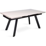 Uitschuifbare eettafel Hertha | 160/240 x 90 x 76 cm | Wit/Steen