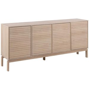 Dressoir Linley 180x40x80cm met vier deuren - wit eikfineer