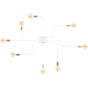 Eigentijdse kroonluchter | Strakke en Geraffineerde Verlichting | 140cm Diameter | Wit