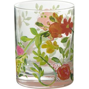 Drinkglas bloemen glas mix