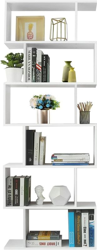 Boekenkast Sybren 6 vakken - wit