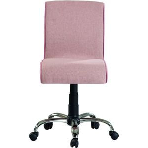 Bureaustoel in polyester | In hoogte verstelbaar | roze