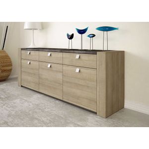 Dressoir Iris | 220 x 48 x 80 cm | Brown Oak