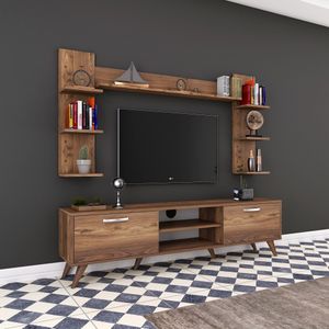 Wren TV-meubel | 18mm Melamine | 180cm Notenhout